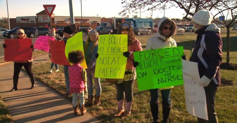 Mercy protestors