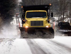 Road maintenance truck flips near Granby
