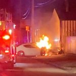 burning car