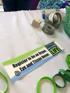 Freeman helps celebrate National Donate Blue and Green Day