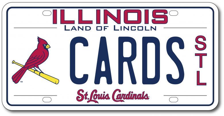 Illinois cardinals license plate