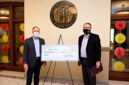State Treasurer presents unclaimed property check to PSU 