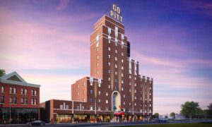 Crews making progress on Hotel Besse, Kelce School of Business