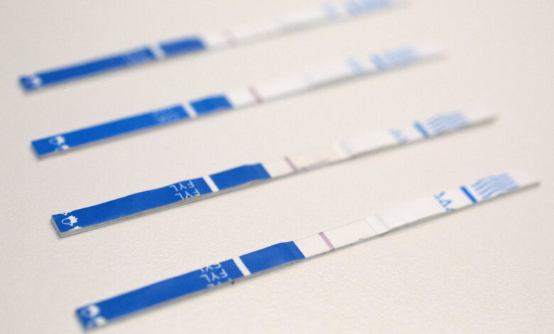 Opioid epidemic test strips fentanyl drug paraphernalia smack