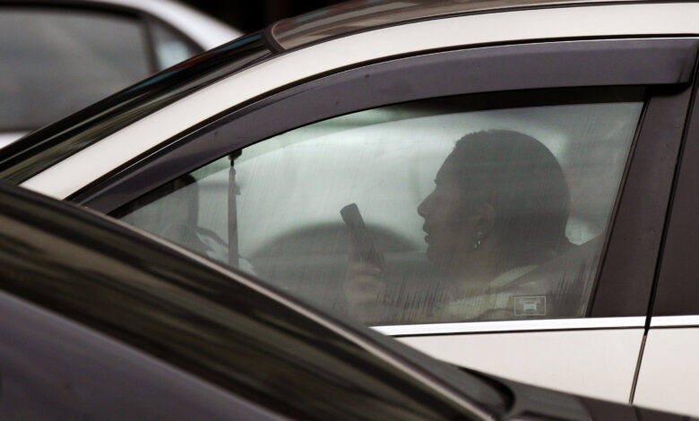 Drivers texting