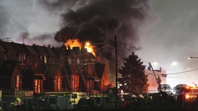 Photo of Plane with six aboard crashes in Philadelphia, setting homes ablaze and unleashing a fireball